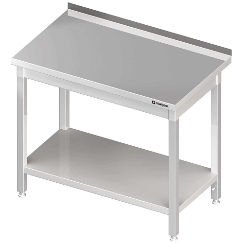  Stalgast - Stół przyścienny z półką 1200x700x850 mm spawany -  (1)