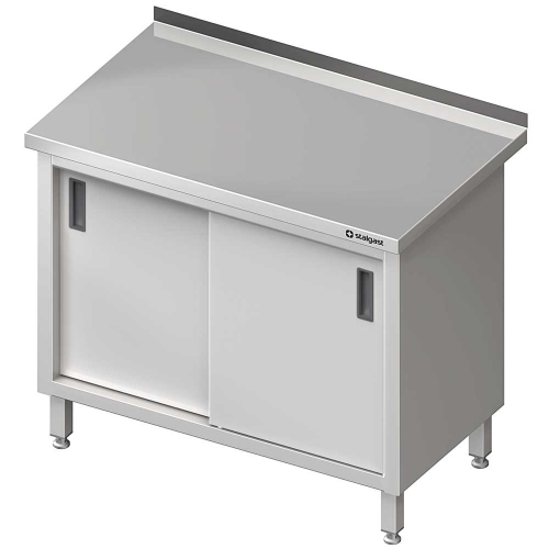  Stalgast - Stół przyścienny z drzwiami suwanymi 1400x700x850 mm -  (1)