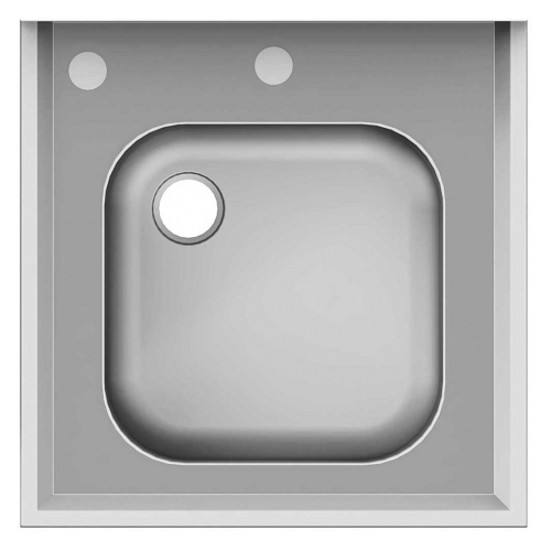  Stalgast - Stół ze zlewem i otworem pod rozdrabniacz, bez półki 700x700x850 mm skręcany - Centrum Wyposażenia Sklepów (1)