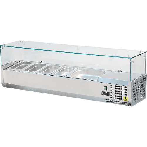  Stalgast - Nadstawa chłodnicza nastawna 5xgn1/4 - szyba prosta - Centrum Wyposażenia Sklepów (1)