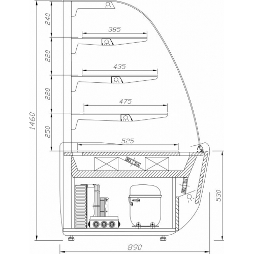 Lada chłodnicza cukiernicza Juka - BELLISSIMA - Centrum Wyposażenia Sklepów (4)