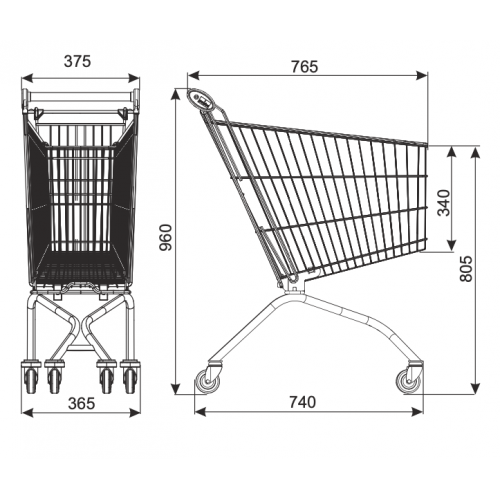  Damix - Wózek sklepy MEC66 - Centrum Wyposażenia Sklepów (3)