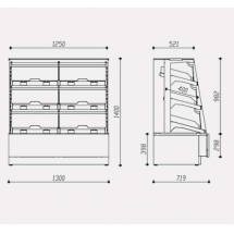 Witryny piekarniczo-cukiernicze LW- PC/17 [ ATUT] - Centrum Wyposażenia Sklepów (3)